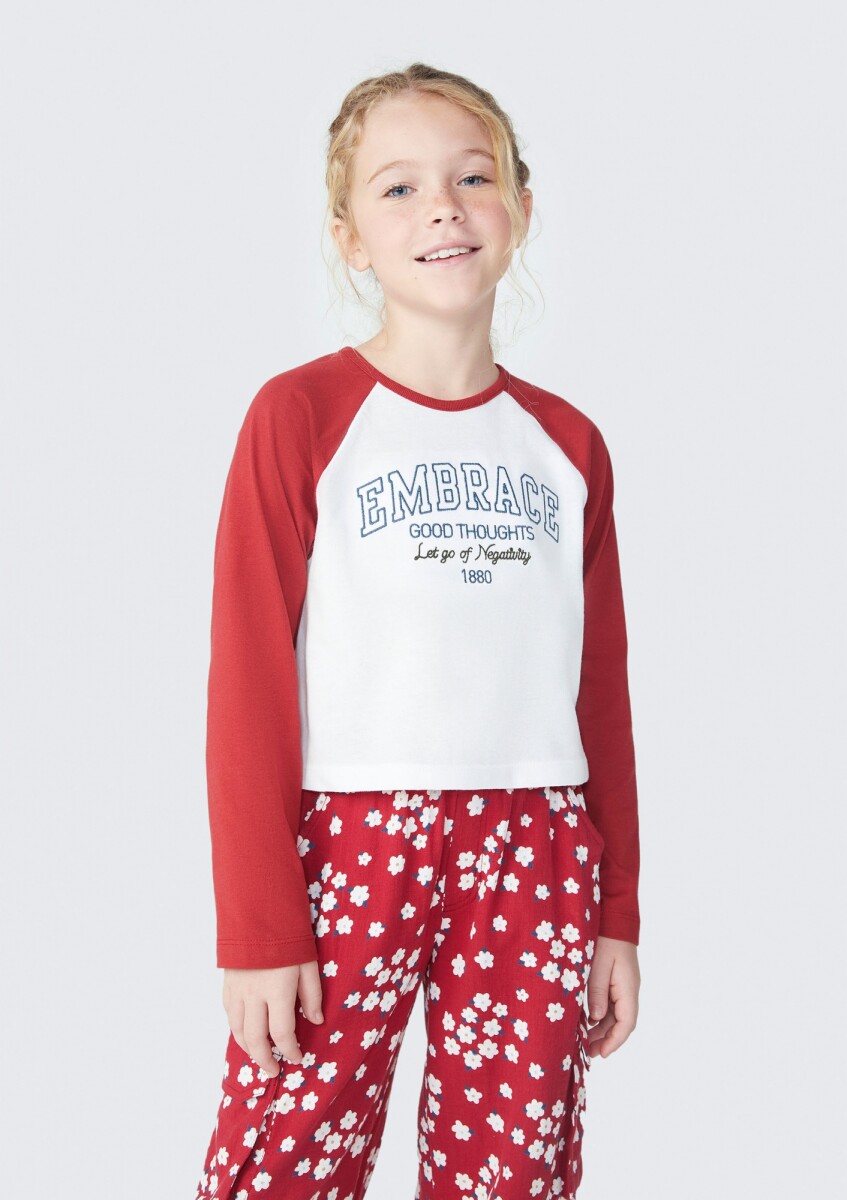CAMISETA MANGA LARGA - ROJO 