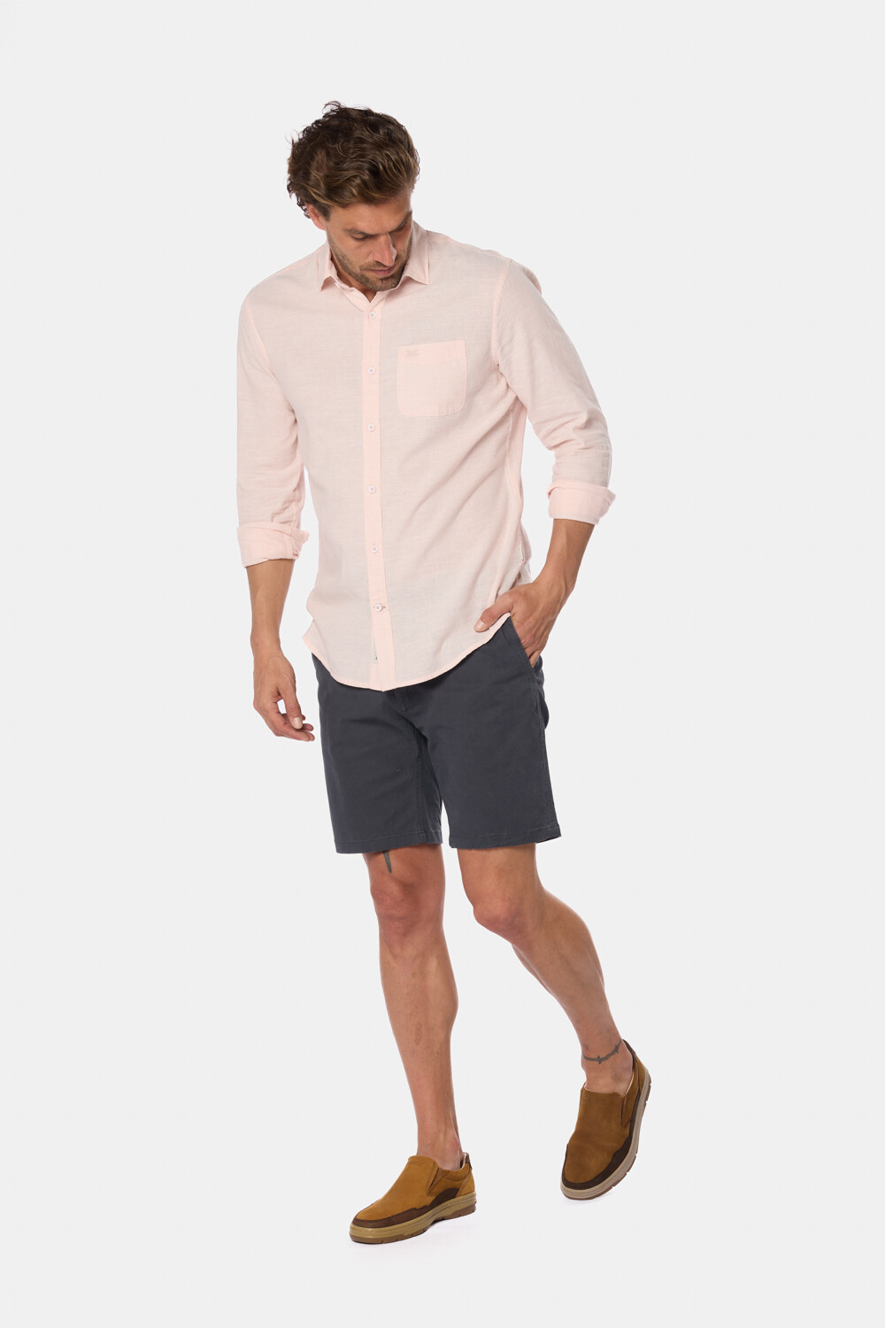 BERMUDA CON CINTURA ELASTIZADA Gris