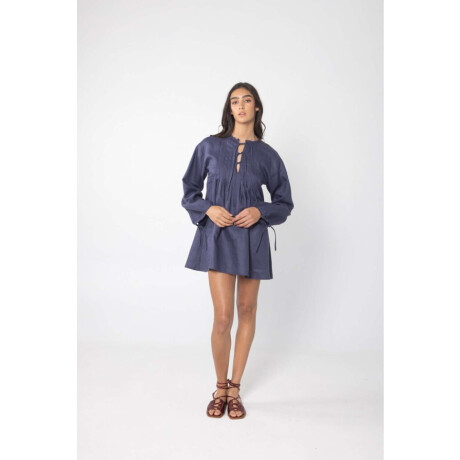 Vestido Coral Azul Marino