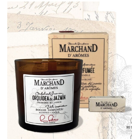 VELA AROMATICA DE SOJA MARCHAND ORQUIDEA & JAZMÍN