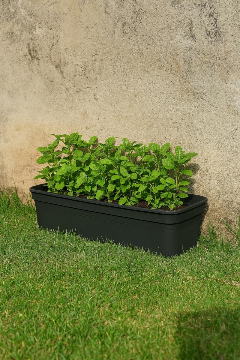 Maceta Jardinera Rectangular Floratta N80 20,5 litros Negro - NEGRO 