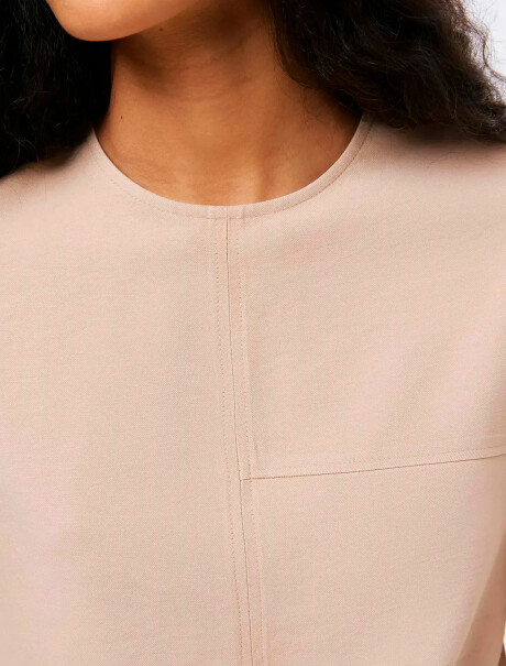 BLUSA MANGA CORTA - VERDE BEIGE