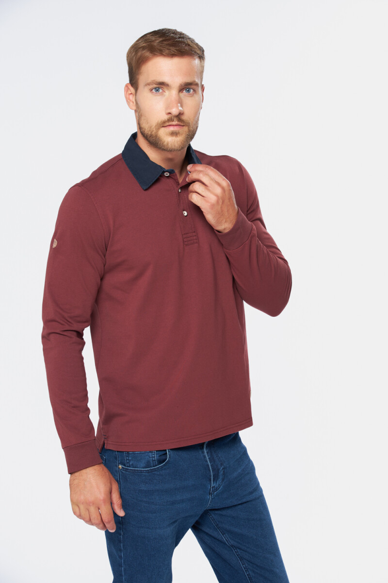 REMERA POLO LISA - Bordo 