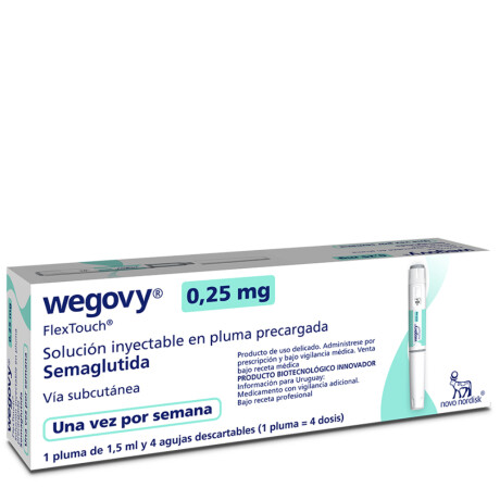 Wegovy 0.25mg Solución Inyectable en Pluma Precargada Vía Subcutánea Wegovy 0.25mg Solución Inyectable en Pluma Precargada Vía Subcutánea