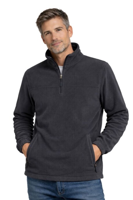 Buzo micropolar medio cierre Gris carbón