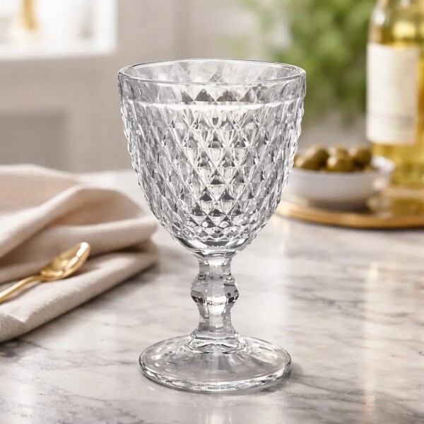 CAJA CON 6 COPAS DE VIDRIO LABRADAS - 340ml - X-09XL CAJA CON 6 COPAS DE VIDRIO LABRADAS - 340ml - X-09XL