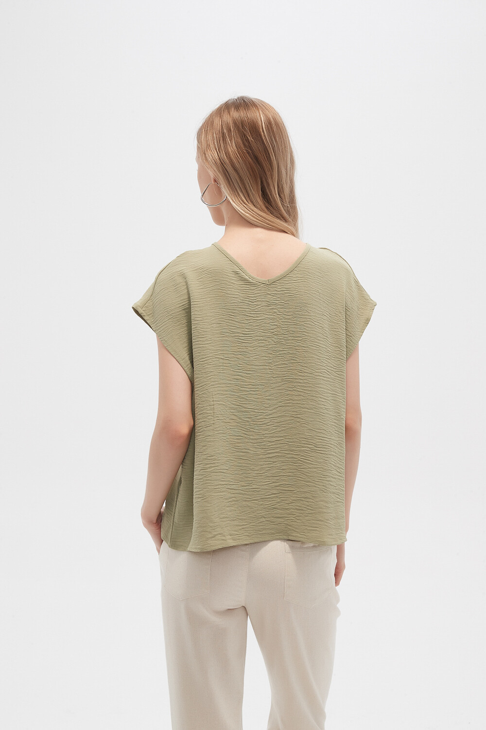 Blusa Anthe Verde Grisaceo