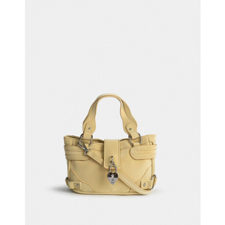 Bandolera Con Charm Amarillo Claro
