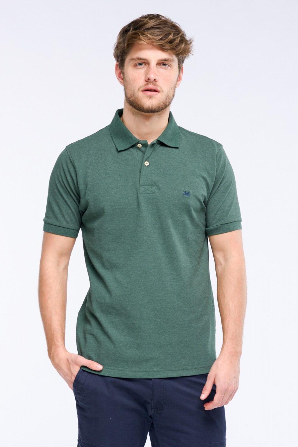 POLO PIQUE LISA Verde Oscuro