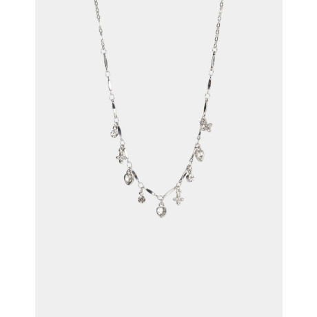 Collares Cortos De metal Plateado