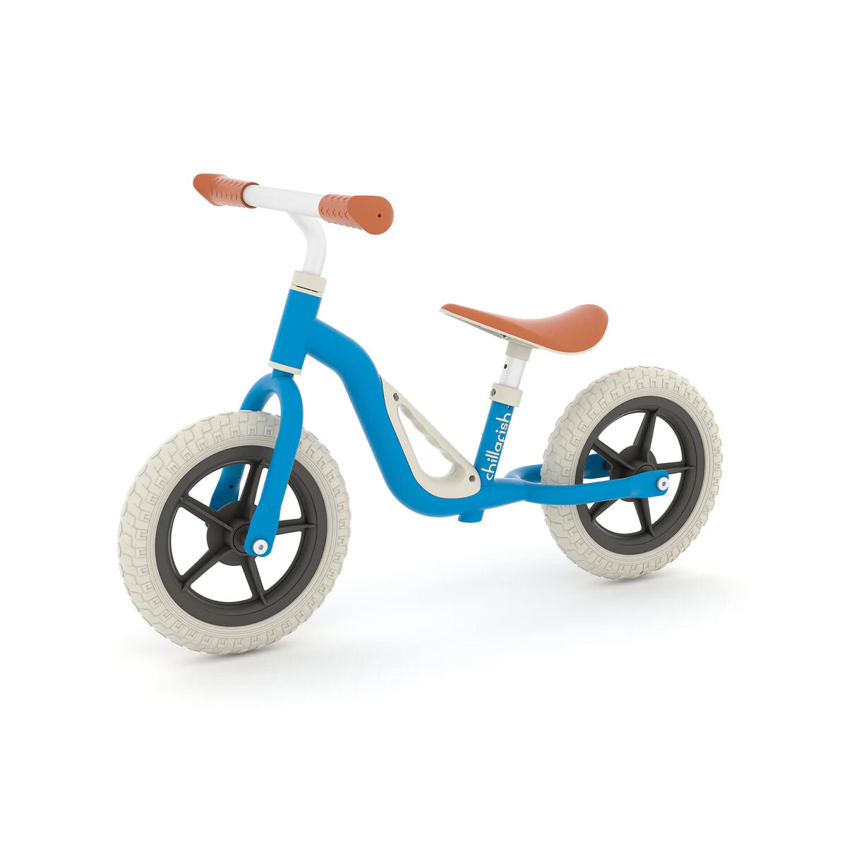 Bicicleta de equilibrio ligera Charlie Silver de 10" Chillafish - Azul Navy 