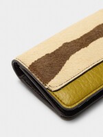 Monedero Con Solapa De Piel multicolor