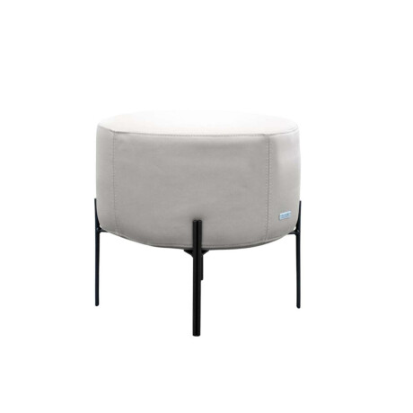 Puff 100% Cuero Mia Blanco