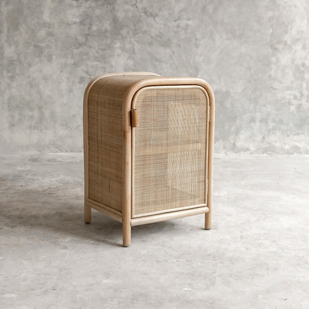 MESA DE LUZ RATTAN-Y-MADERA NATURAL-BEIGE QUEBEC