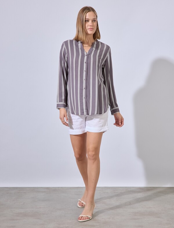 Camisa Lineas GRIS