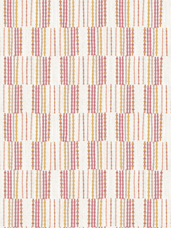 COLECCIÓN BLUEBELL - BURGEN ORANGE GEOMETRIC LINEN - N/A