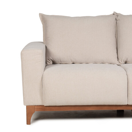 Sofá Oregon - Tela Microfibra - 2 cuerpos FX4-10 (Beige)