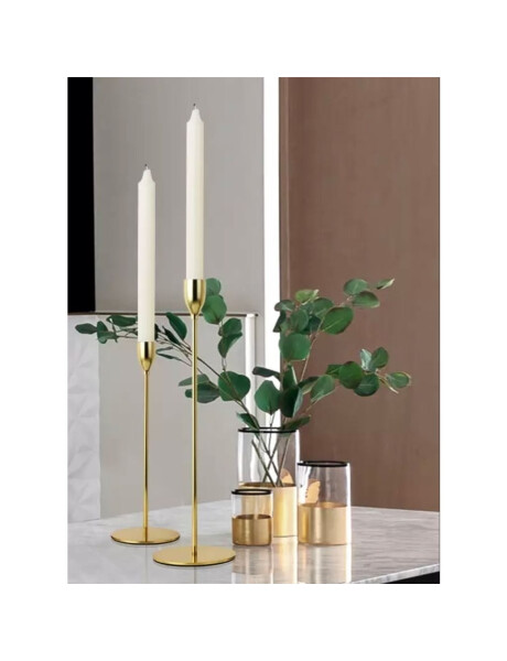 SET 3 CANDELABRO 8x23/28/33CM CON PUNTA DORADA SET 3 CANDELABRO 8x23/28/33CM CON PUNTA DORADA