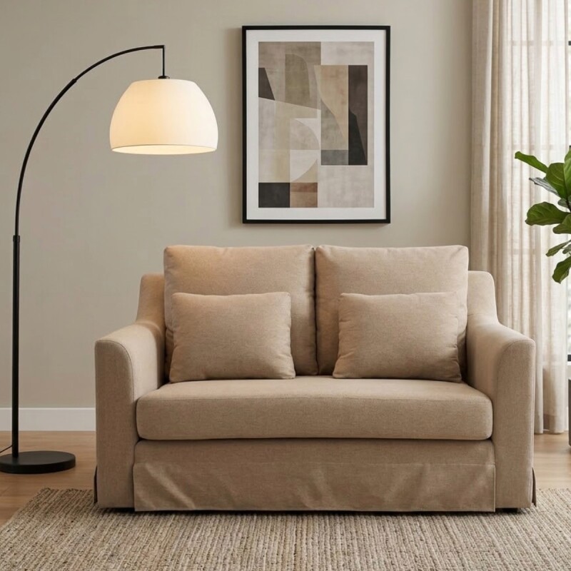 SOFA 2 PUESTOS- CLASSIC SIX CON FLECOS- BEIGE(CD) Unica