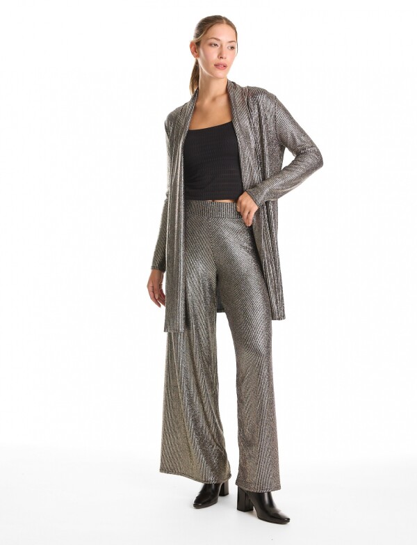 Cardigan Metalizado NEGRO/DORADO