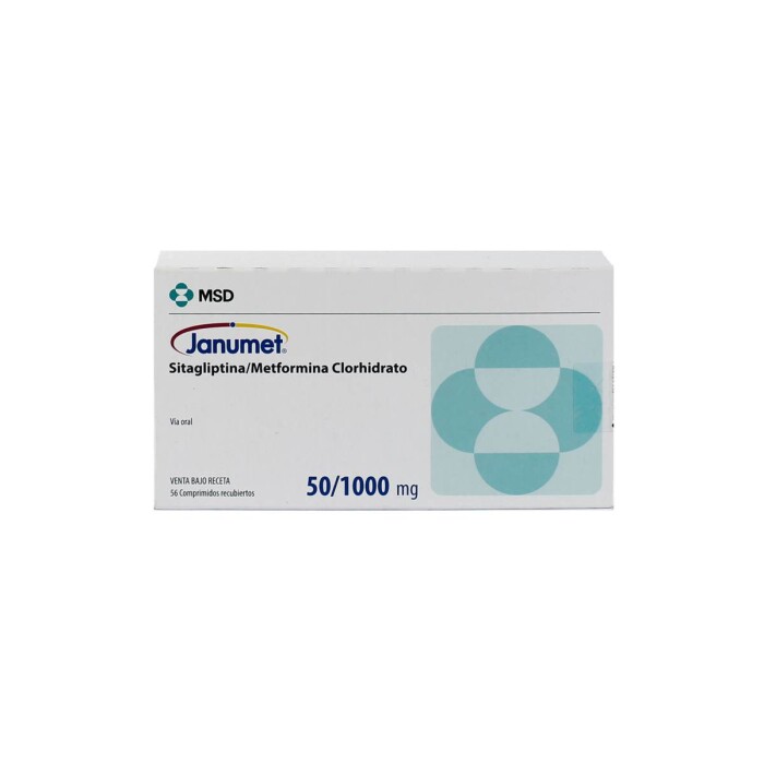 JANUMET 50/1000 MG. CJ X 56 COMP. REC. única