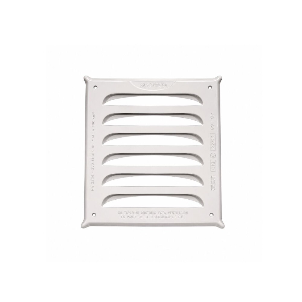 Rejilla ventilación esmaltada 20x20cm Rejilla Ventilación Esmaltada 20x20cm