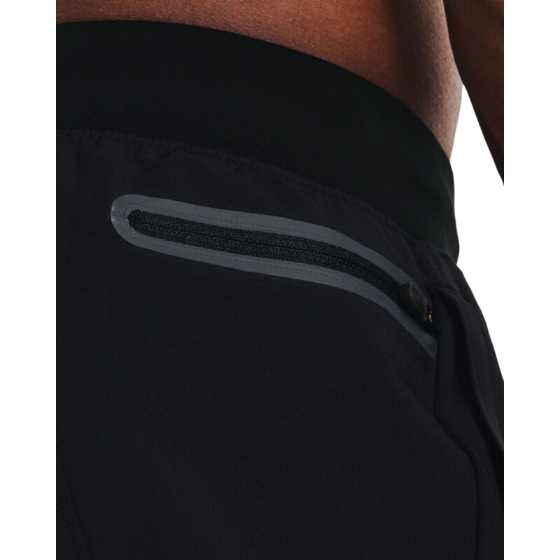 UA UNSTOPPABLE TAPERED PANTS-BRN BLK-001