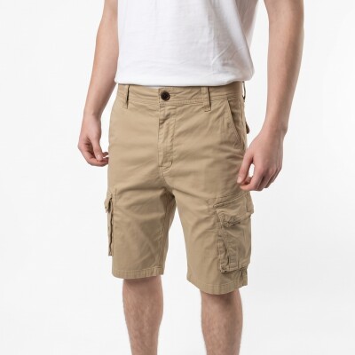 Bermuda Cargo Algodón V27 Beige