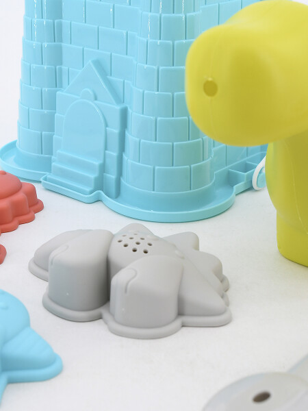 BALDE CASTILLO DINO CON ACCESORIOS TURQUESA