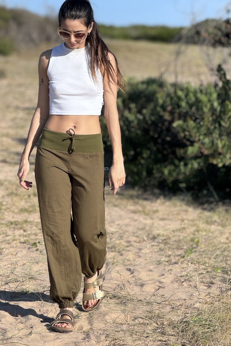 Pantalón babucha Verde musgo