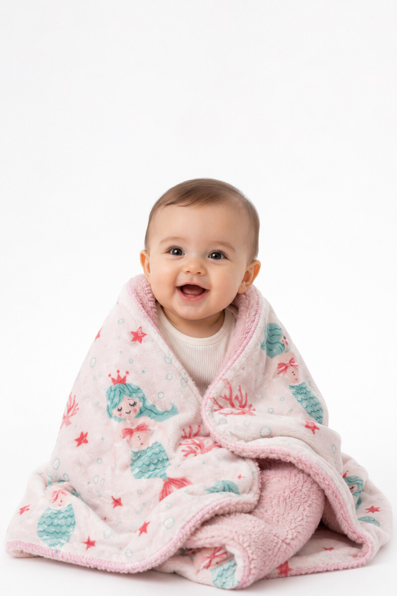 Manta estampada para bebé - Sirena 
