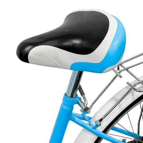 Bicicleta Paseo Expert Miami Dama Rodado 26 + Bolso + Parrilla Celeste