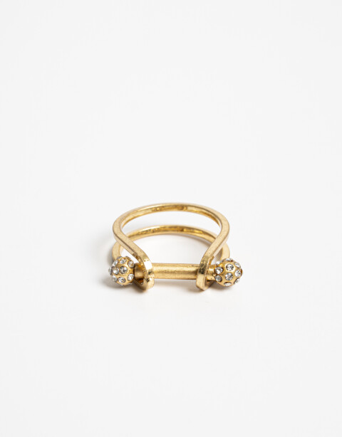 Anillos Chicos Metal Anillo Metal Estribo - Dorado Mate