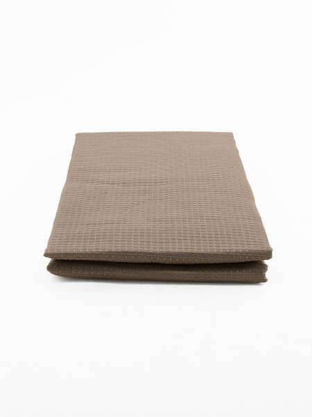 CORTINA BAÑO WAFFLE BEIGE