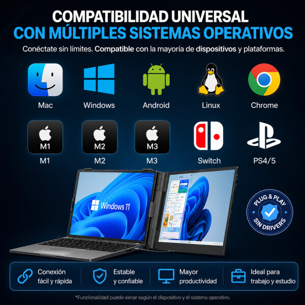 Monitor Portátil Blackview Dual Visión Scm8 15.3" MONITOR BLACKVIEW DUAL VISION SCM8 15.3"