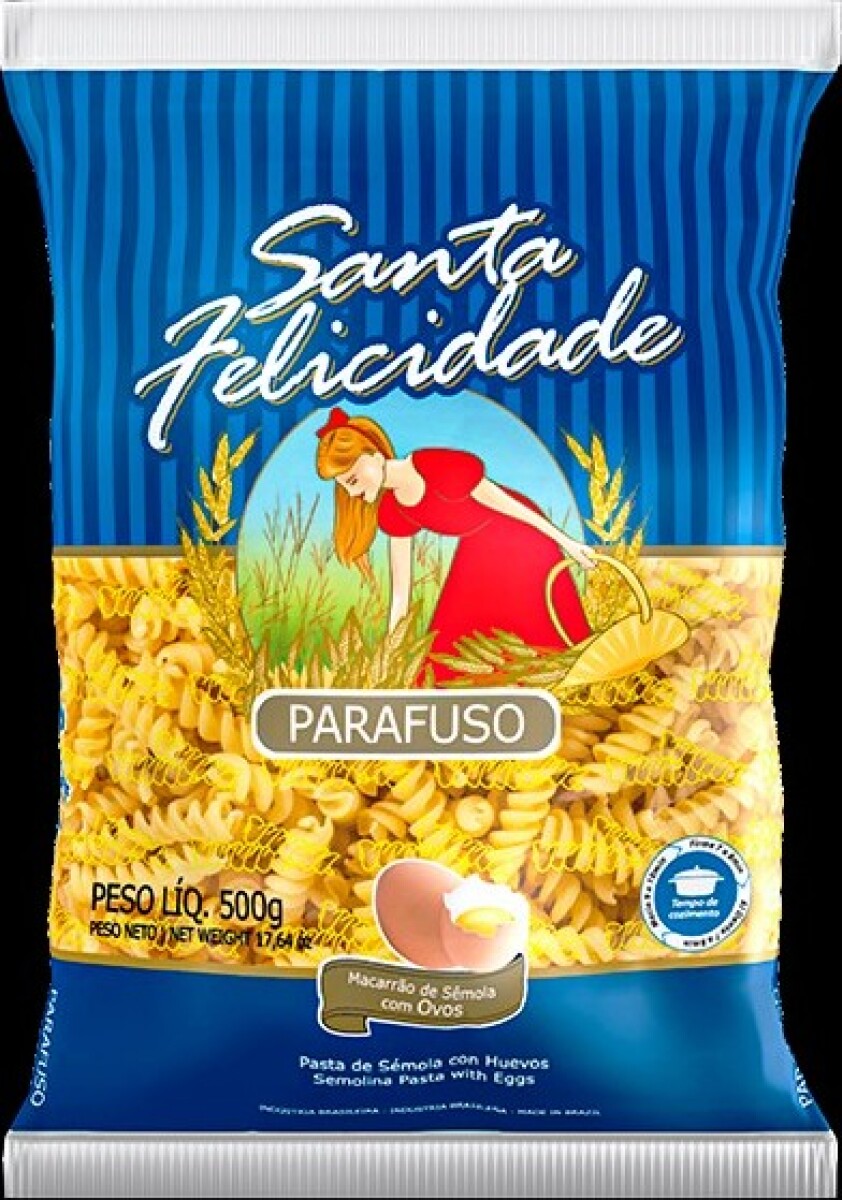 FIDEOS SANTA FELICIDADE HUEVO 500G TIRABUZON 