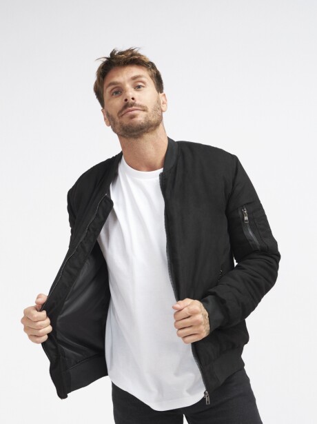 CAMPERA BOMBER ROD NEGRO