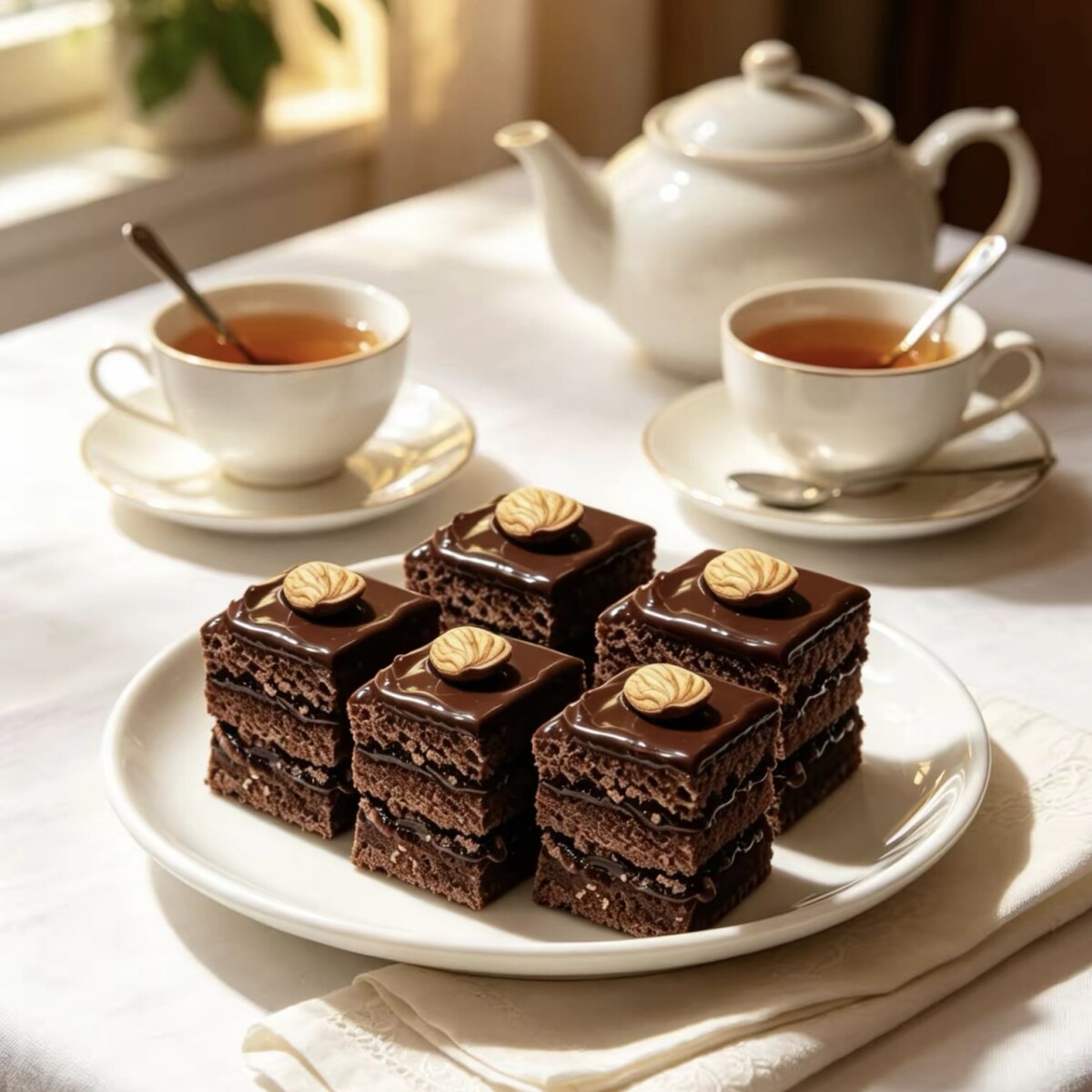 Cuadraditos de Chocolate con Jalea de Dátiles 