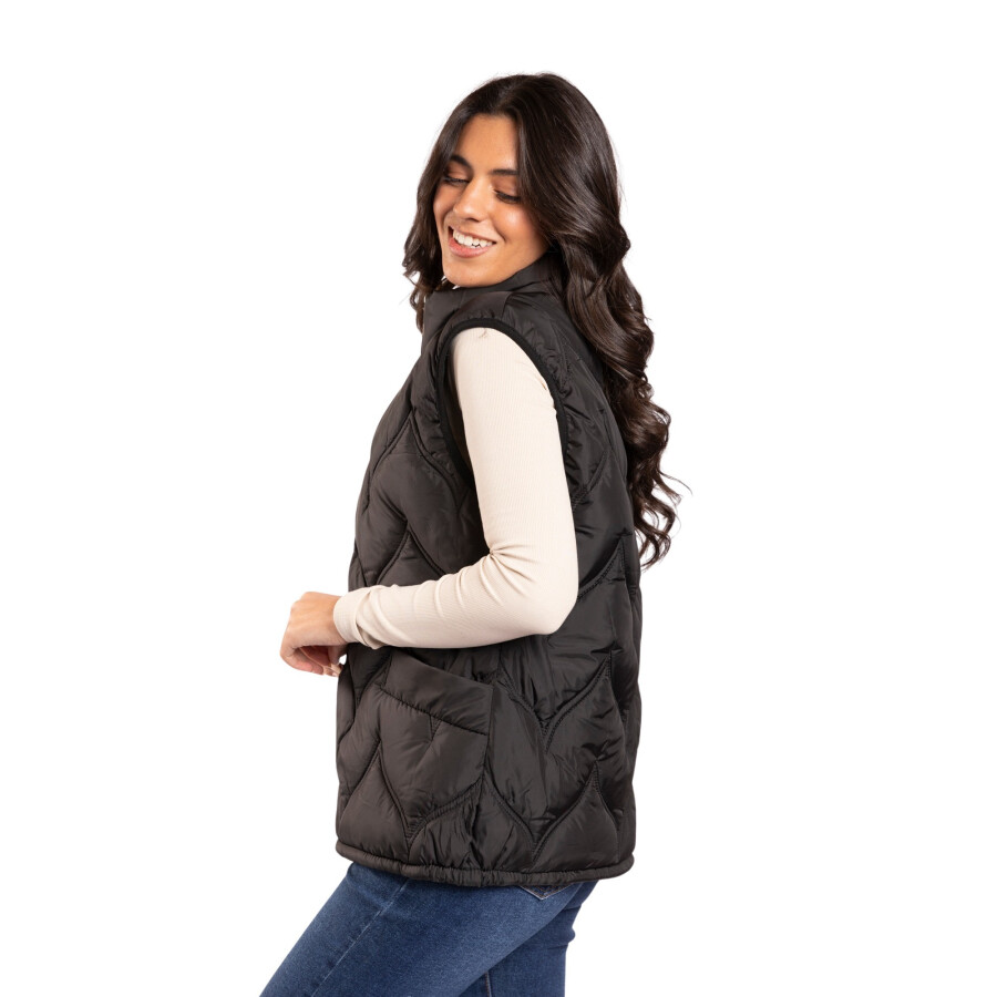 CHERRY PUFFY VEST BLACK