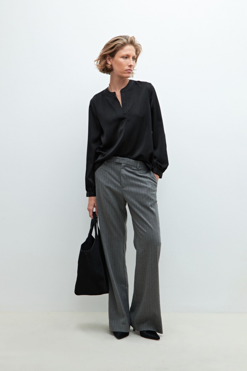 Blusa satin - negro 