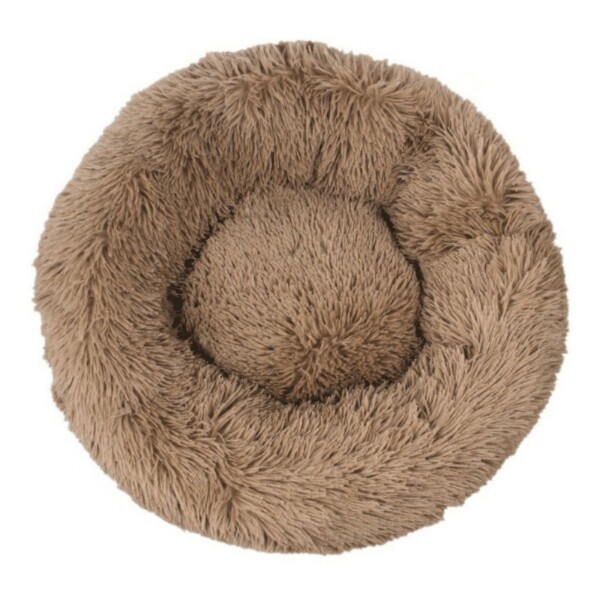 Cucha Cama Colchon Puff Plush Mascota Antiestress 60cm Color Variante MARRONCLARO