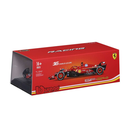Auto Bburago Formula 1 Ferrari Con Exhibidor Escala 1:24 Charles Leclerc