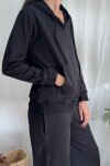 Campera capucha Negra