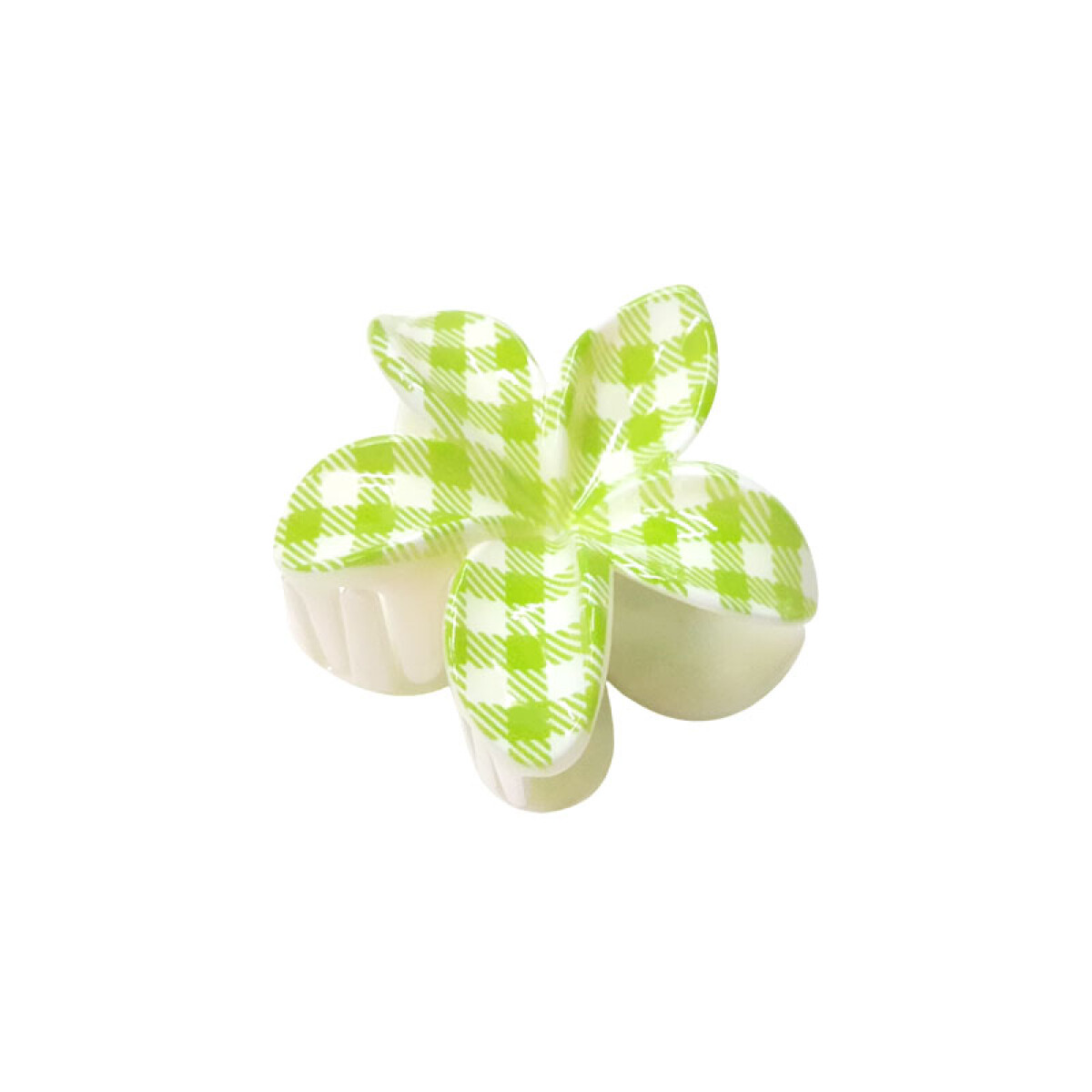 Broche pinza para el cabello flor verde 8cm - Broche Pinza Para El Cabello Flor Verde 8cm 