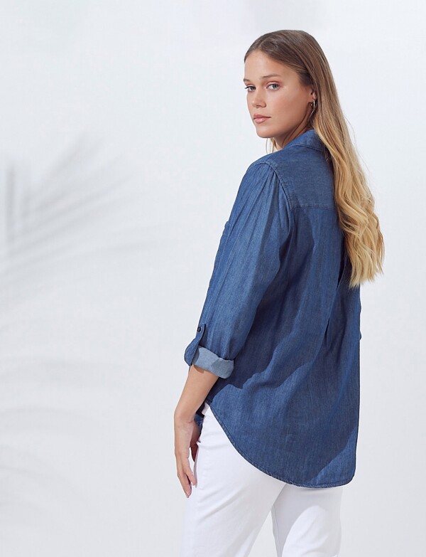 Camisa Algodón JEAN OSCURO