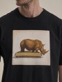 T-SHIRT ESTAMPA RINO NEGRO