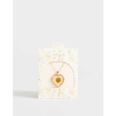 Cadena Corta Con Dije Con Flores Cute Dorado