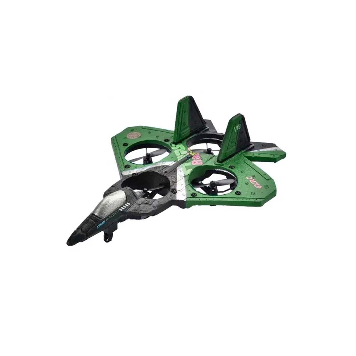 Avión Drone Blando con Luces - Verde 