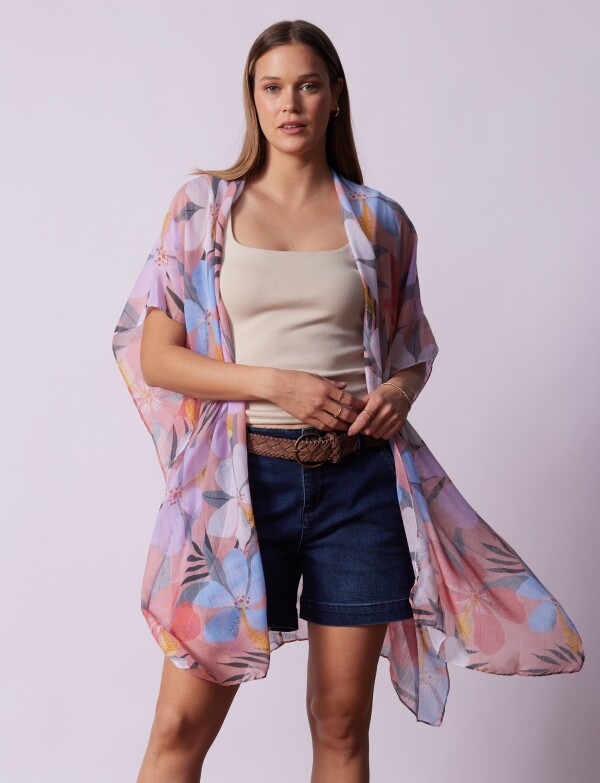 Kimono Flores ROSA/MULTI