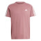 Remera Unisex Adidas Essentials 3 Rosa - Blanco